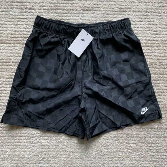 Nike Other - Nike Club Flow Checkerboard Shorts Black NWT Size Medium